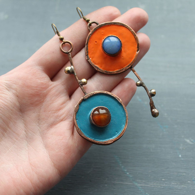 Hand-Painted Bohemian Earrings