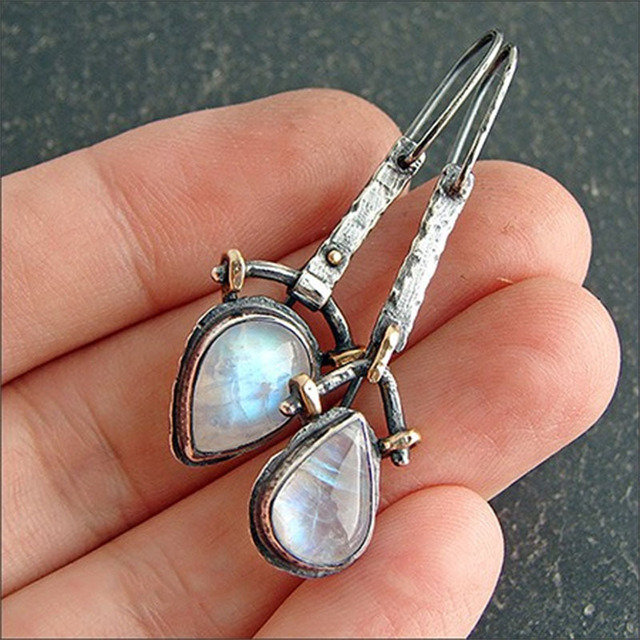 Retro Moonstone Earrings