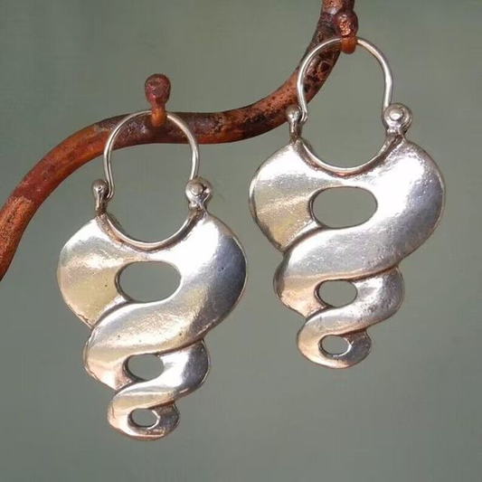 Silver Vintage Whirlpool Earrings
