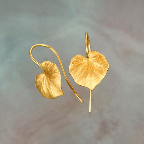 Retro Gold Leaf Earrings