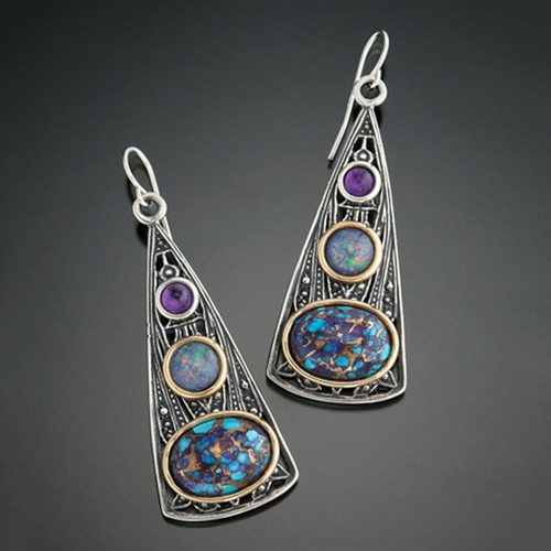 Sterling Silver Cosmic Bohemian Earrings