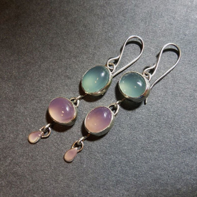 Retro Vibrant Gemstone Earrings