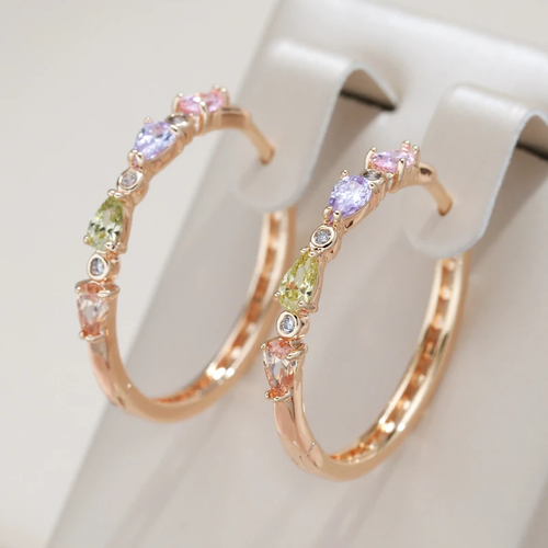 Vibrant Elegant Hoop Earrings