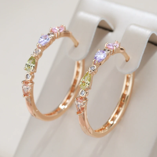 Vibrant Elegant Hoop Earrings
