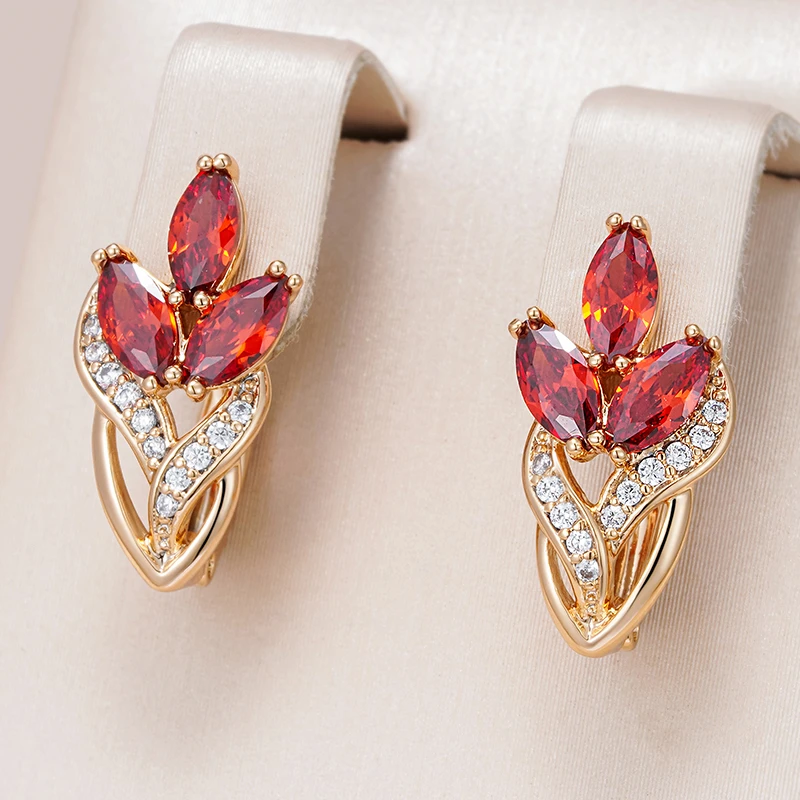 Elegant Red Crystal Earrings