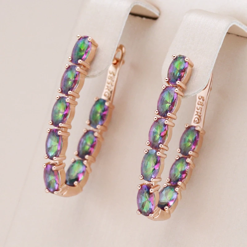 Chic Multicolored Zirconia Earrings