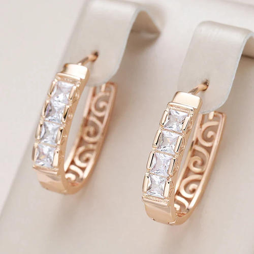 Chic Zirconia Inlay Earrings