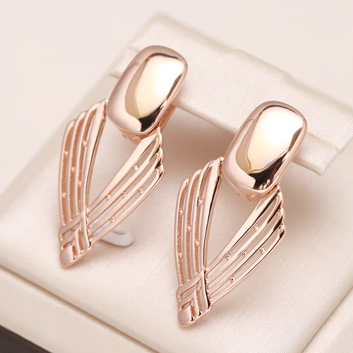 Chic Golden Shield Earrings
