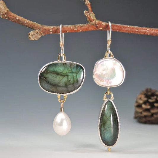 Classic Natural Stone Drop Earrings