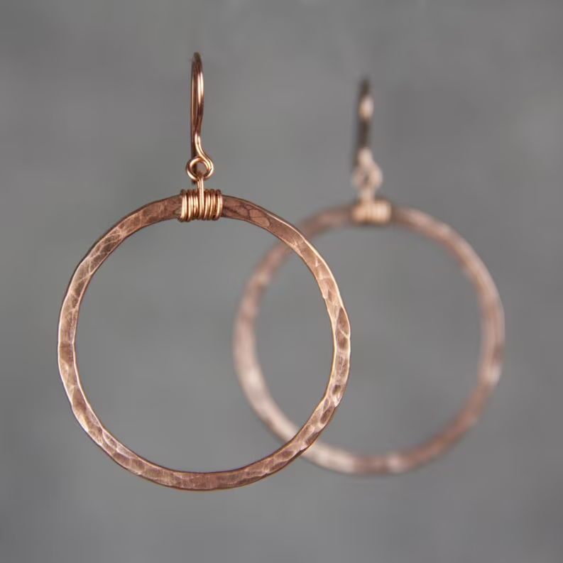 Classic Rose Gold Hoop Earrings