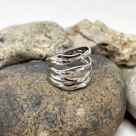 Retro Adjustable Silver Ring