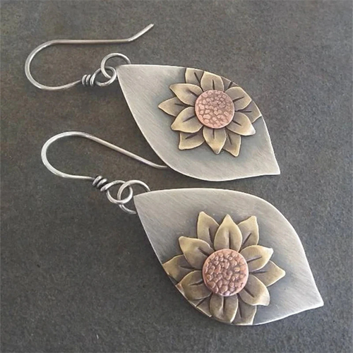 Retro Sunflower Earrings