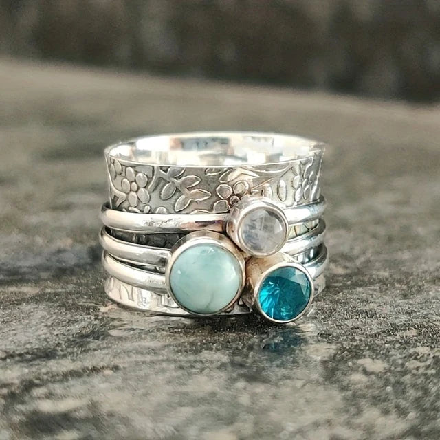 Antique Natural Blue Gemstone Ring