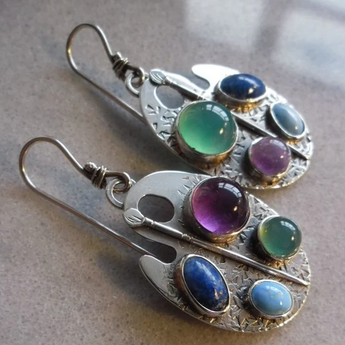 Retro Vibrant Earrings