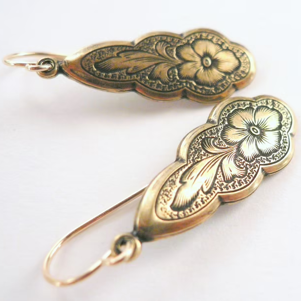 Classic Vintage Gold Earrings