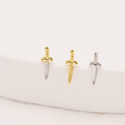 Retro Sword-Inspired Earrings