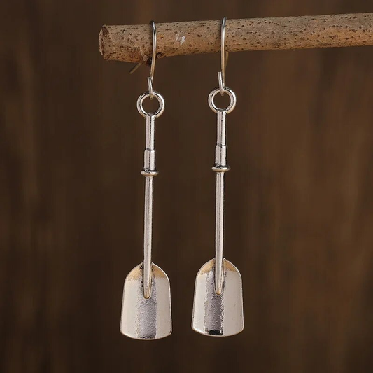 Retro Silver Shovel Earrings