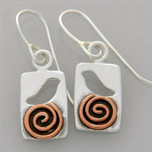 Retro Cutout Bird Earrings