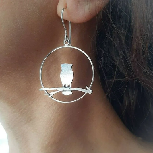 Retro Hollow Owl Earrings