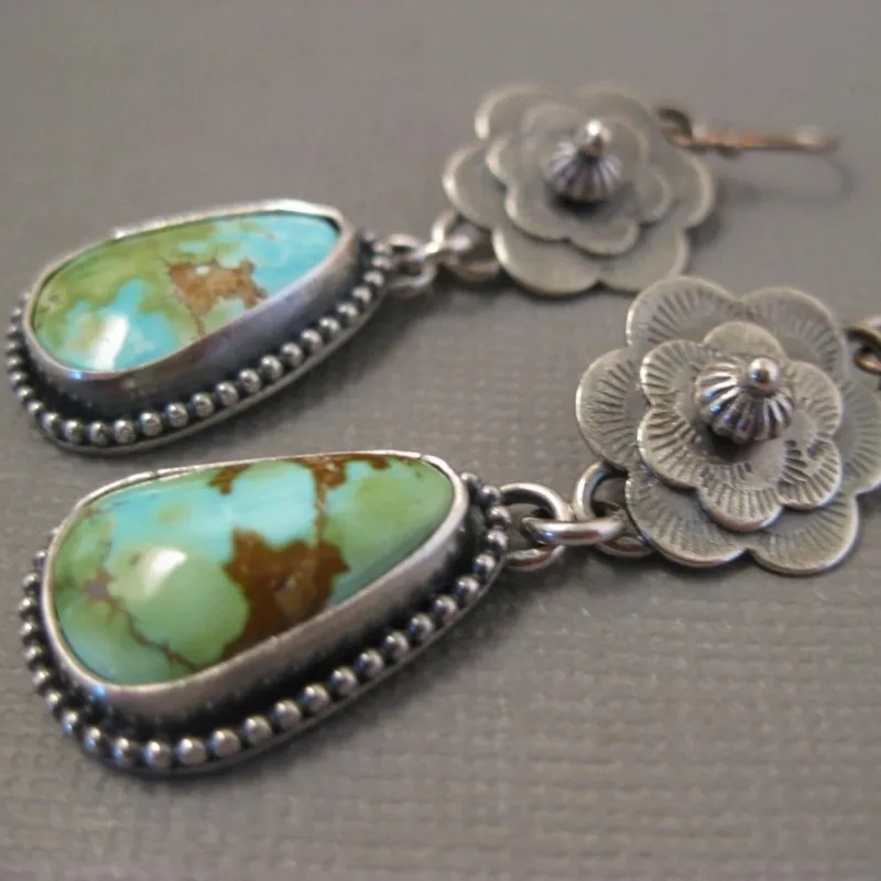 Antique Turquoise Gemstone Earrings