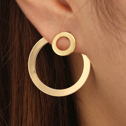 Retro Oversized Gold Hoop Earrings