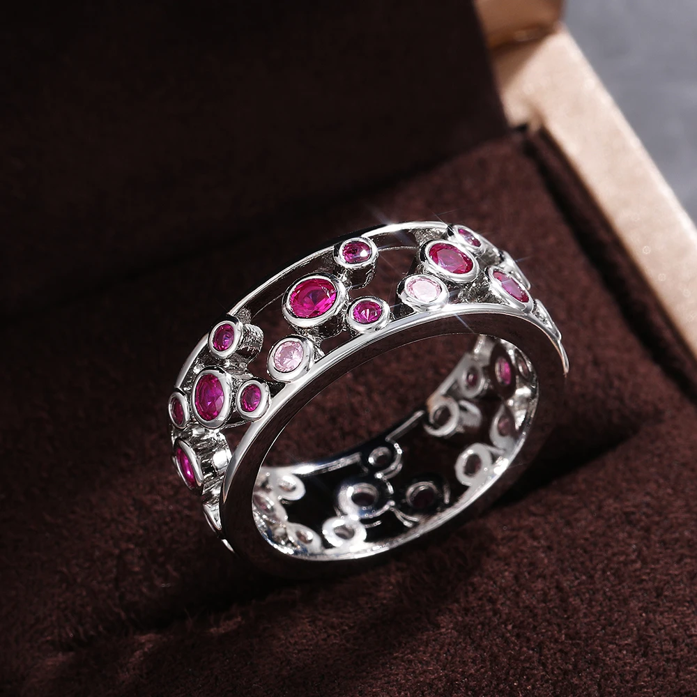Classic Inlaid Zirconia Silver Ring