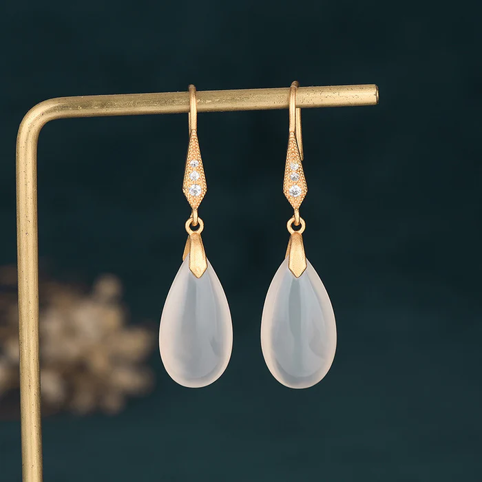 Classic Moonstone Dangle Earrings