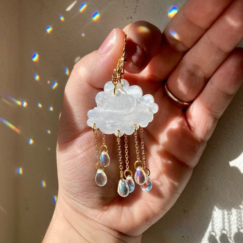Retro-Inspired Cloud Earrings