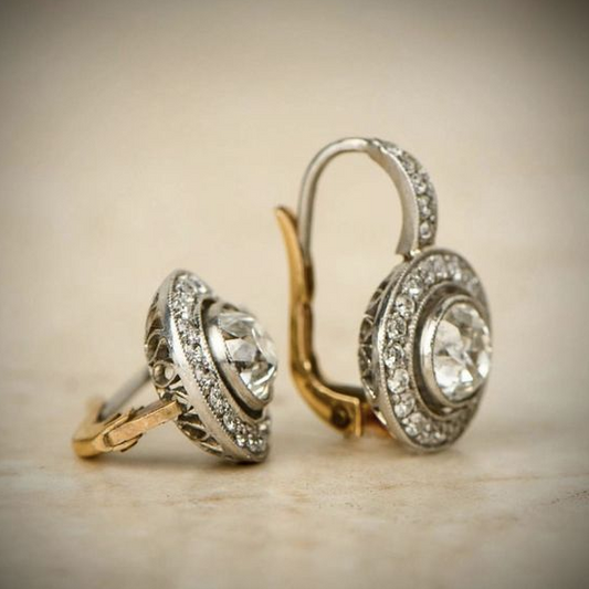 Classic Silver Earrings Adorned with Cubic Zirconia