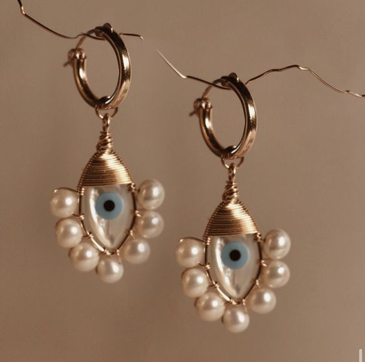 Classic Nazar Pearl Earrings