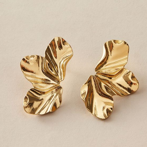 Retro Gold Asymmetrical Earrings