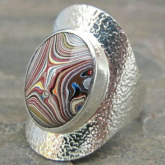 Retro Chromatic Silver Ring