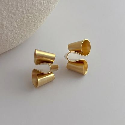 Retro Gold and Silver Earrings