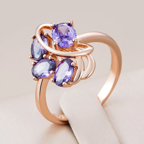 Chic Purple Zirconia Ring