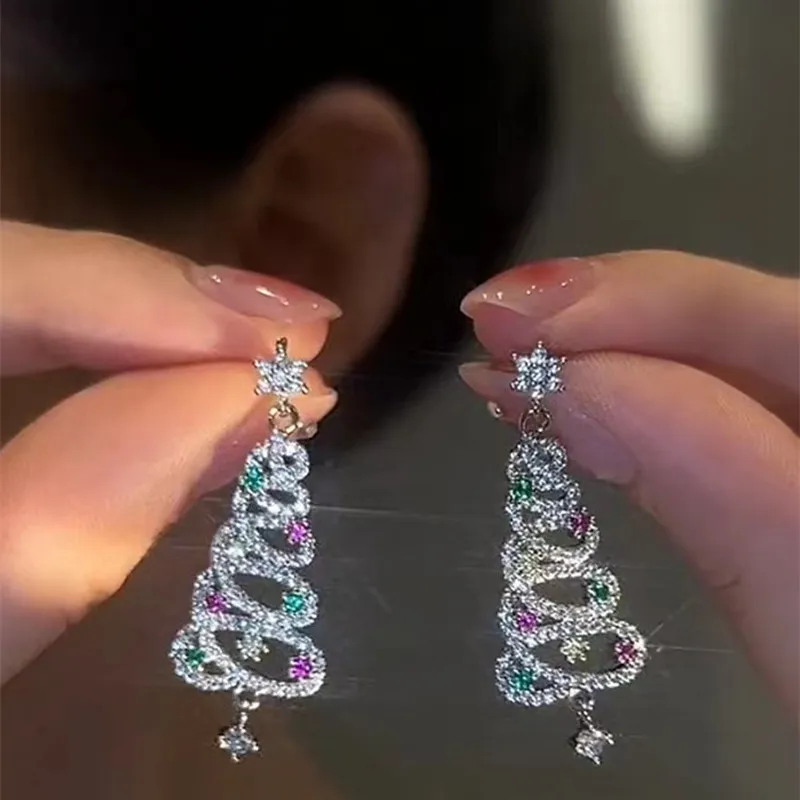 Vibrant Holiday Tree Earrings