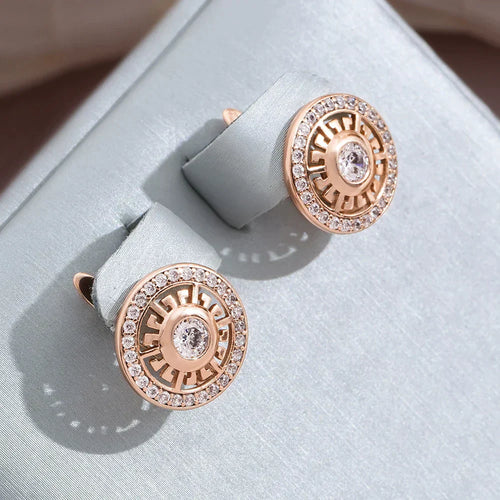 Chic Radiant Round Earrings