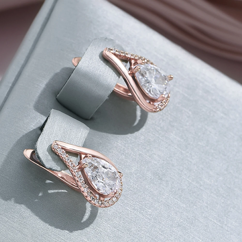 Chic Gold Radiant Drop Earrings