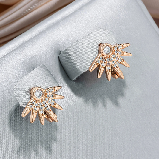 Radiant Gold Sunburst Earrings