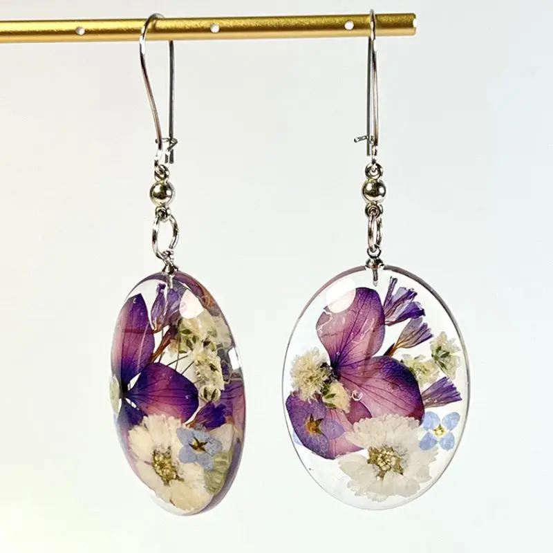 Retro Floral Crystal Earrings