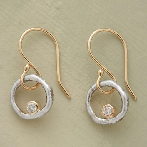Classic Gold and Silver Zirconia Earrings