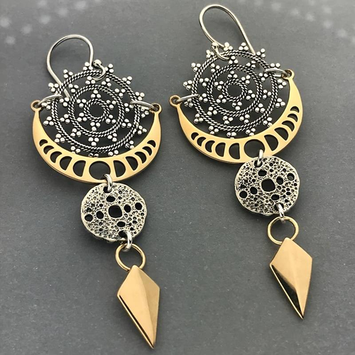 Retro Golden Ethnic-Inspired Earrings