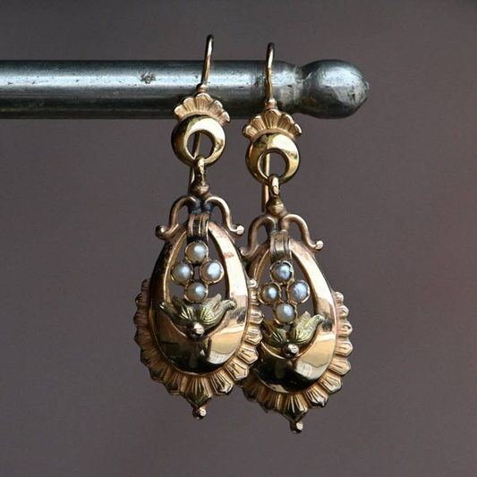 Retro Gold Ethnic-Inspired Earrings