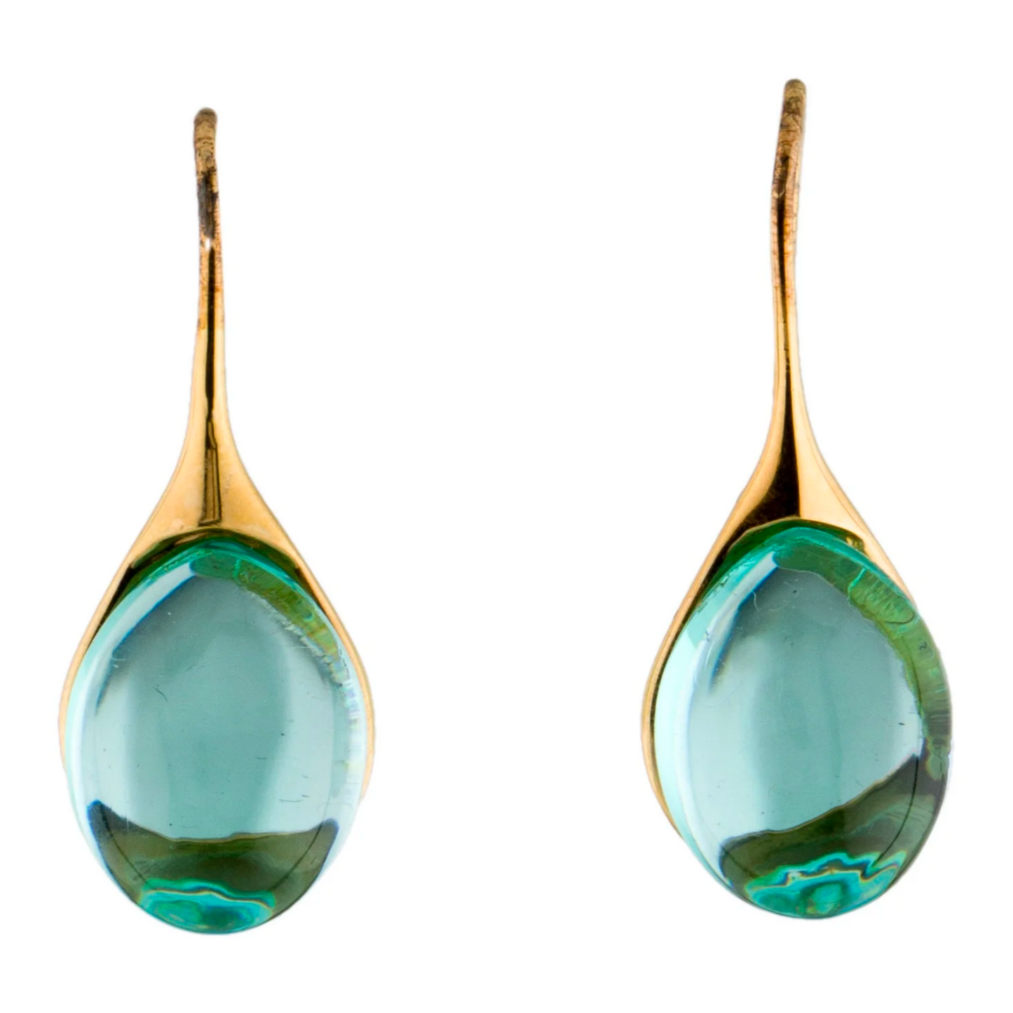 Retro Turquoise Crystal Drop Earrings