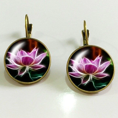 Retro Lightning Lotus Earrings
