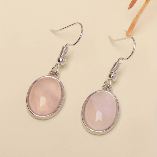 Retro Pink Gemstone Earrings