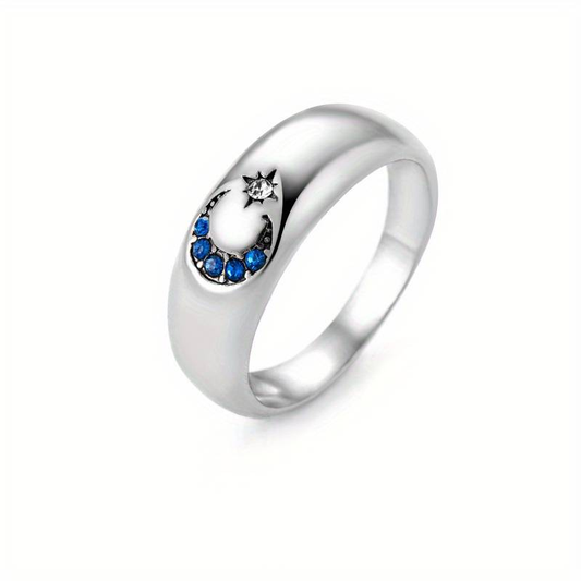 Retro Blue Moon Ring