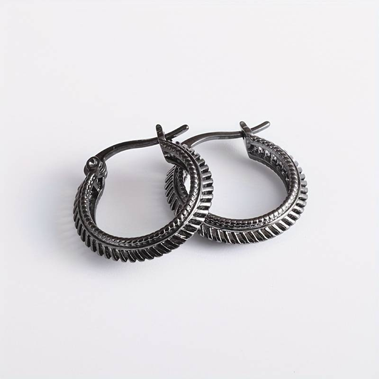 Antique Dark Silver Earrings
