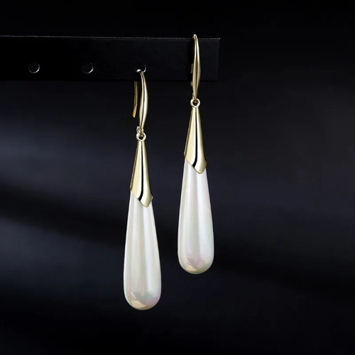 Classic White Drop Earrings