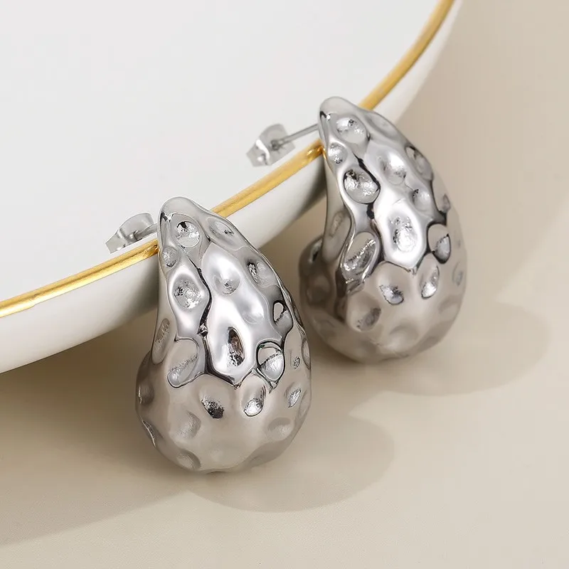 Retro Gold and Silver Dangle Earrings