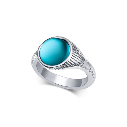 Retro Blue Mermaid-Inspired Ring